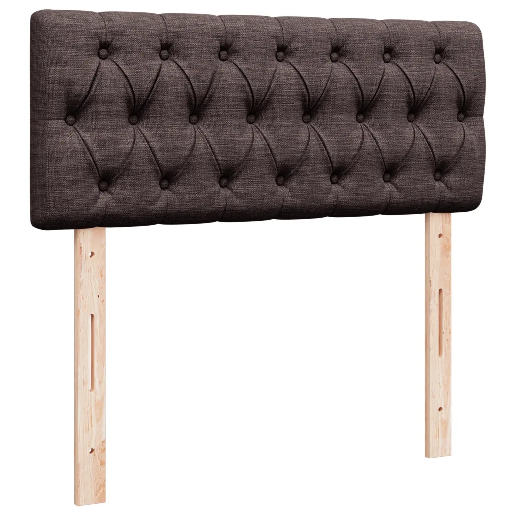 Giroletto a Molle con Materasso Marrone Scuro 120x190cm Tessuto