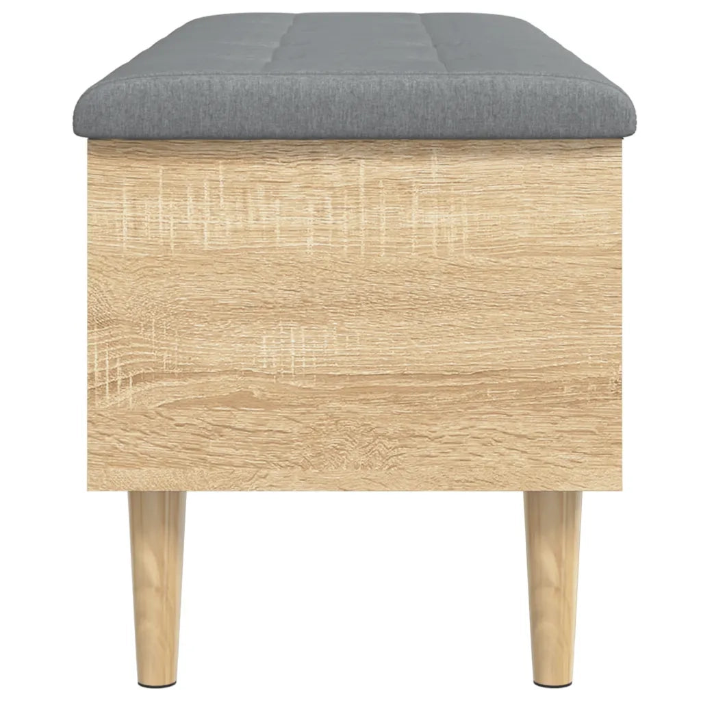 Panca Portaoggetti Rovere Sonoma 102x42x46 cm Legno Multistrato 835084