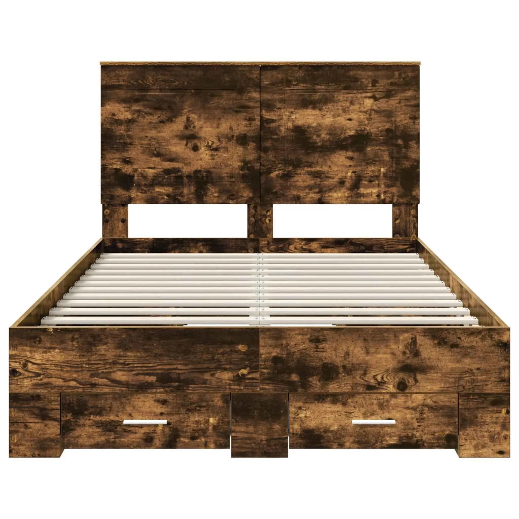 Struttura del letto Rovere fumé 120 x 200 cm Legno multistrato 3409680