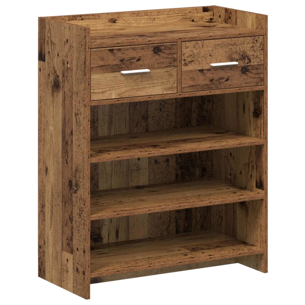 Mobile per scarpe con cassetto Legno antico 73,5 x 36 x 92 cm 8011329