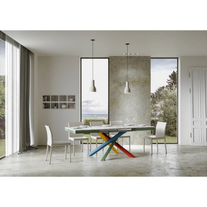 Tavolo allungabile 90x120/224 cm Volantis Evolution telaio Multicolor - Bianco Frassino