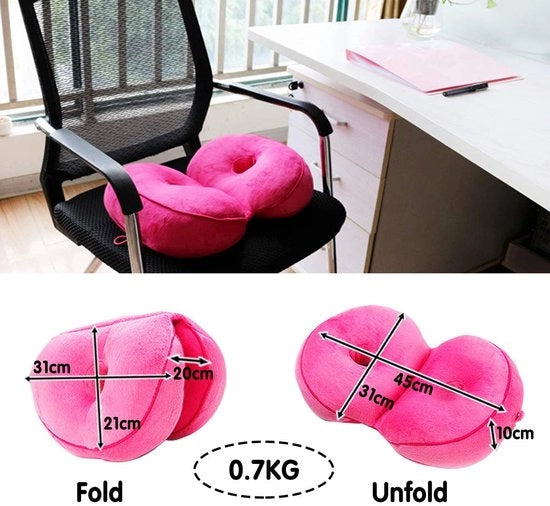 Cuscino di supporto ergonomico pieghevole in schiuma di poliuretano per seggiolini - Blu
