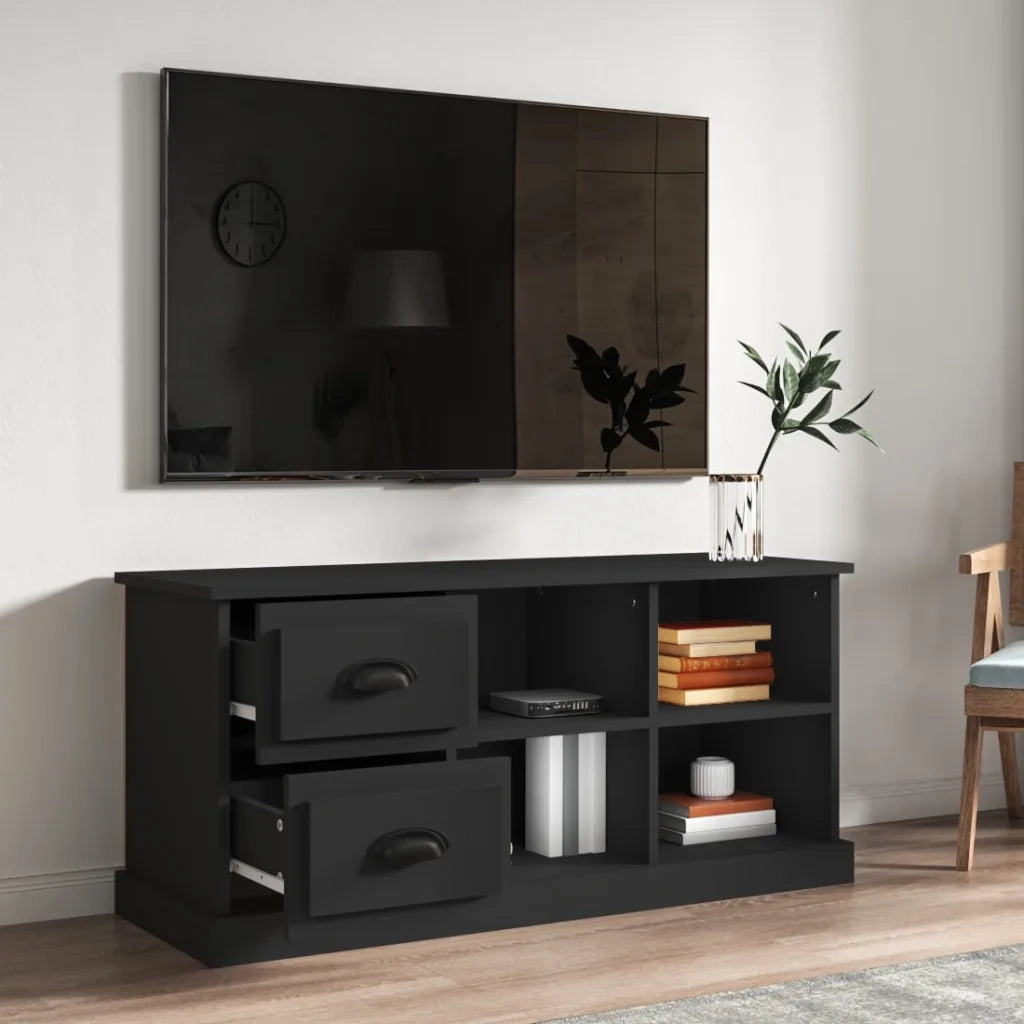 Mobile Porta TV Nero 102x35,5x47,5 cm in Legno Multistratocod mxl 73341