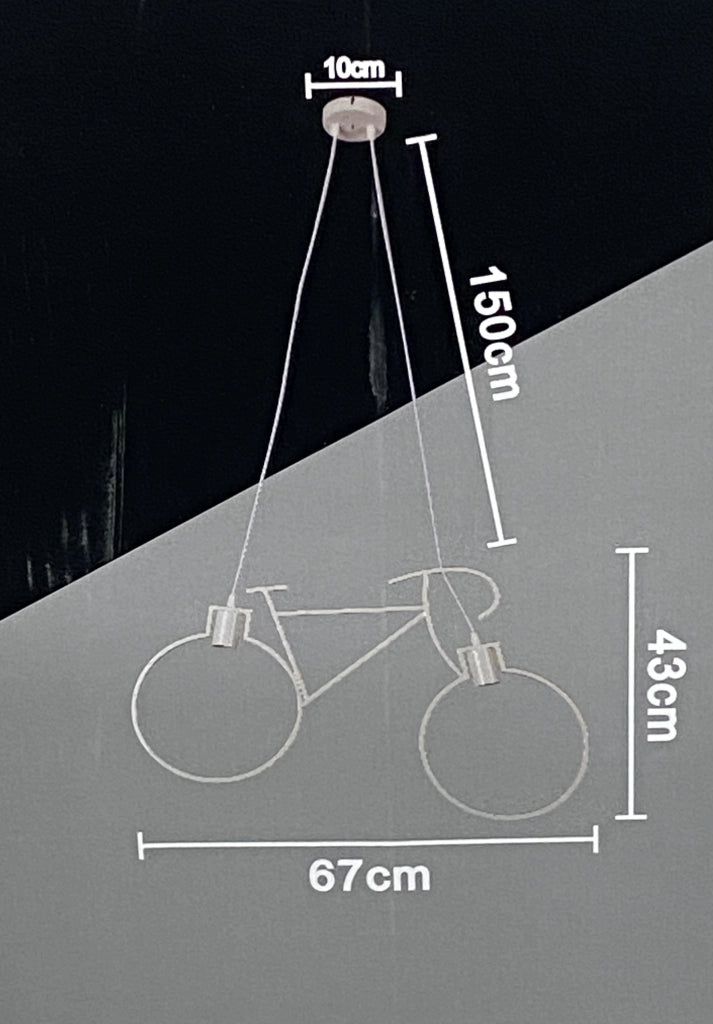 Lampadario a sospensione e27 da soffitto a forma di bicicletta lampada bici