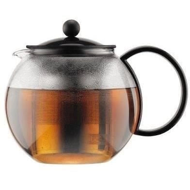 Assam - TheIere a Bodum pistone, copertura di plastica, filtro in acciaio inossidabile, 1,0 L