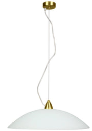 Lampada a sospensione Candellux Oteo Ø30 vetro bianco oro