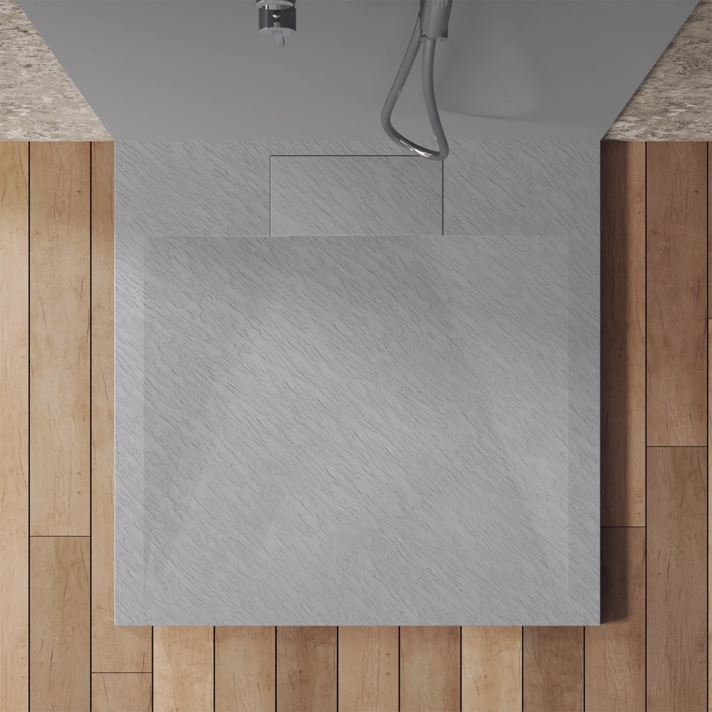 Piatto doccia 80x80 effetto pietra colore grigio | Cosmos
