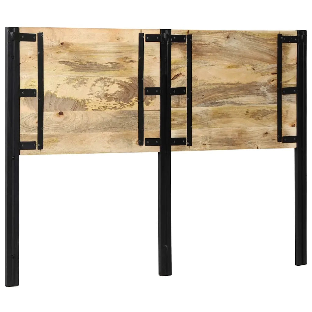 Testiera | Testata 140 cm in Legno Massello di Mango e Ferro