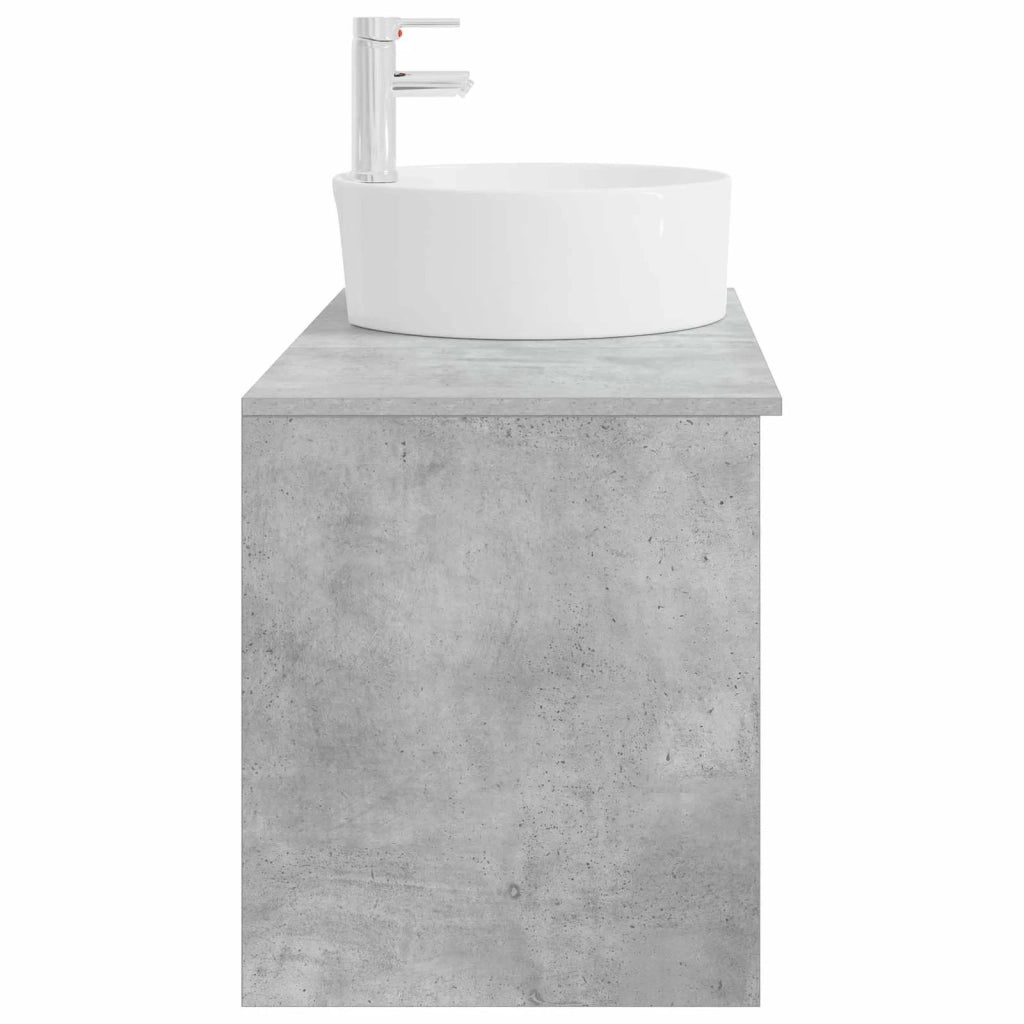 Set di mobili per il bagno 2 pcs Grigio Cemento 3403907