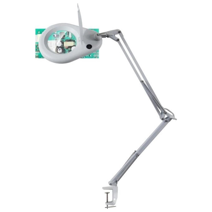 Unilux 400108073 Zoom Led Lampada da tavolo con lente di ingrandimento 3 diottrie 7,7 W 6200 K colore Bianco