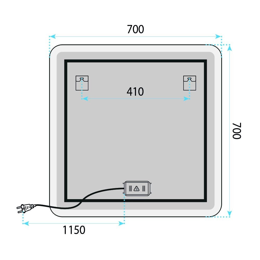 Specchio Led 70x70cm Top-2