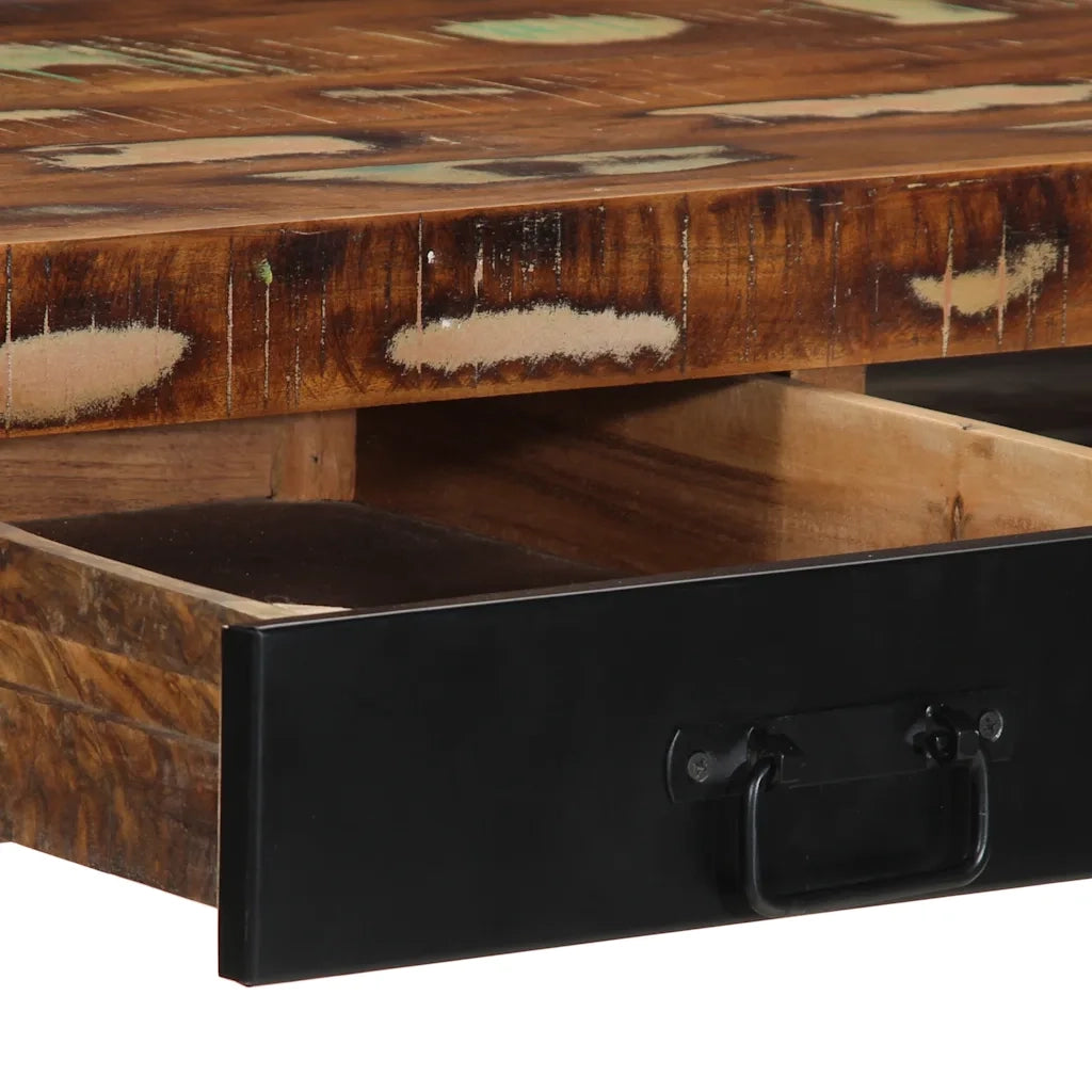 Scrivania | Tavolo da Ufficio Multicolore 100x50x75 cm in Legno Massello Recupero