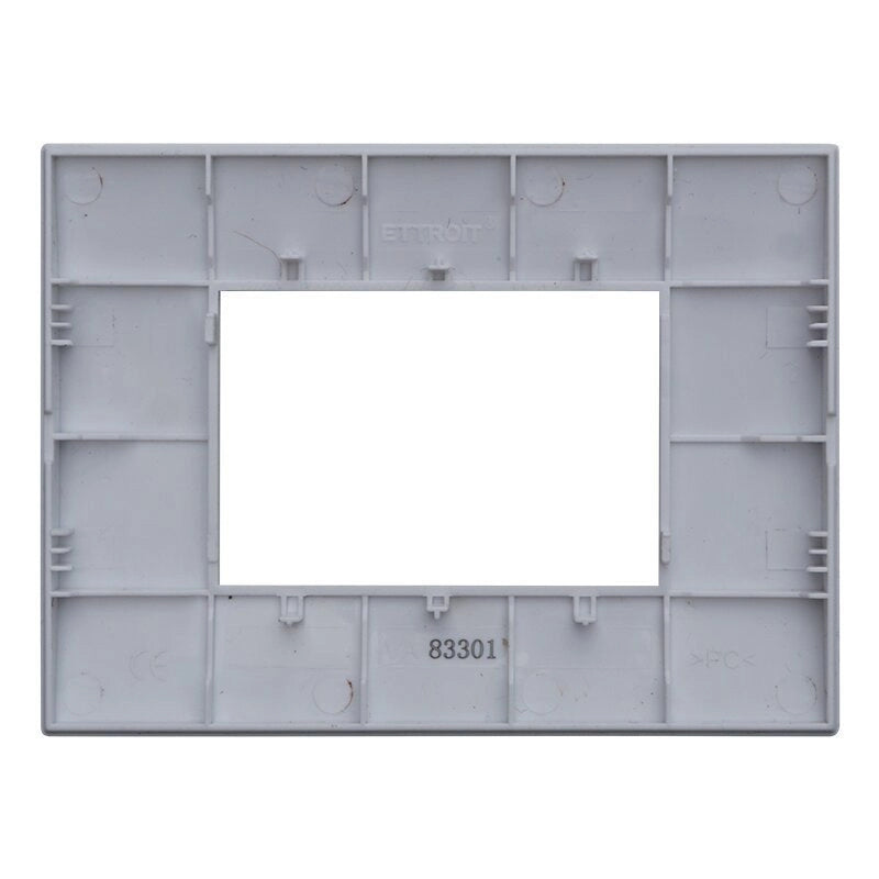 Placca Plastica Serie Venus 3P Colore Bianco Compatibile Con Vimar Arke