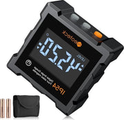 Livello digitale box LCD con gradiente magnetico con illuminazione posteriore magnetica - IP54 impermeabile - livellatrice per lavorazione del legno costruzione - manutenzione auto industria - batteria inclusa