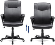 Sedia ufficio con chiusura rapida in altezza, sedia da ufficio regolabile in altezza, sedia da ufficio ergonomico con design adattabile, sedia ufficio in nero con chiusura rapida in altezza.