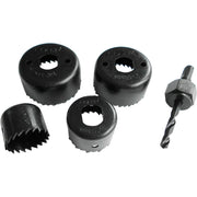 SET 4 SEGHE A TAZZA D.32/38/50/54MM LEGNO E PP