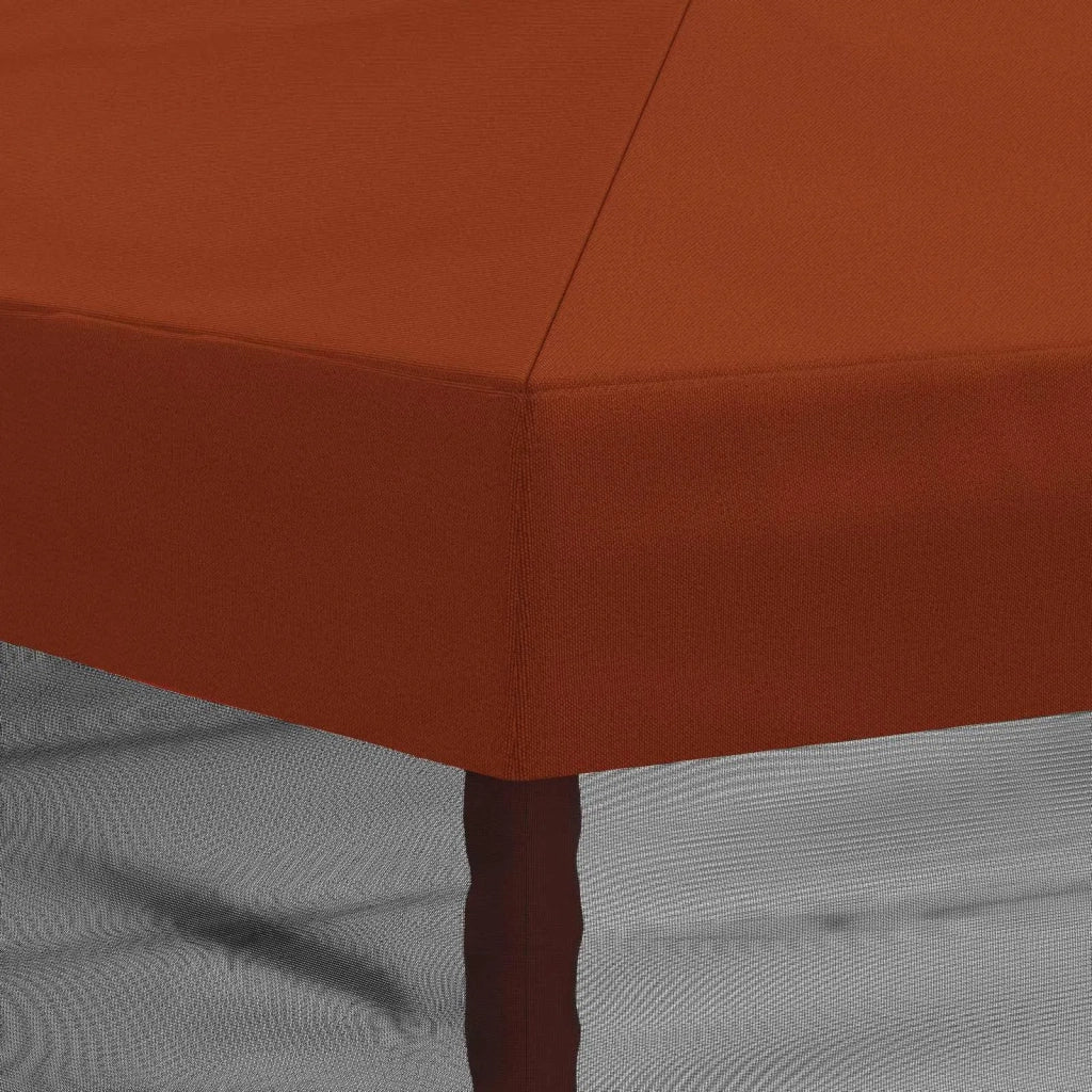 Copertura Gazebo con Pareti Laterali 6 x 3 m Terracotta 900413