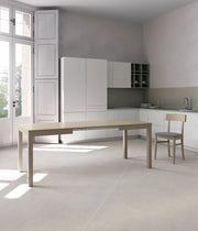 Tavolo Traffic Allungabile 130/210 cm in Melaminico Tortora con Gambe in Faggio Massello - Design Salvaspazio Moderno