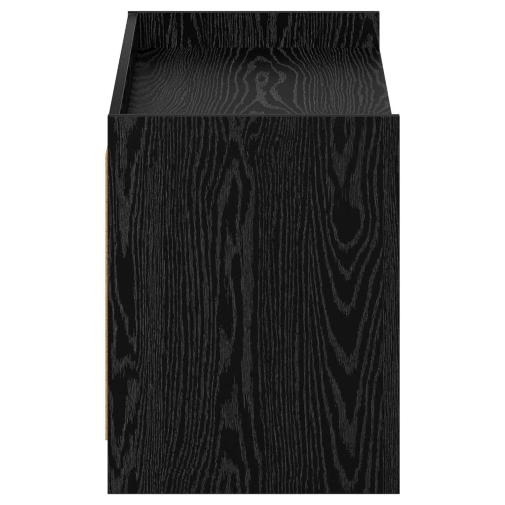 Mobile per scarpe con porta Rovere Nero 100 x 39,5 x 51 cm 8011356