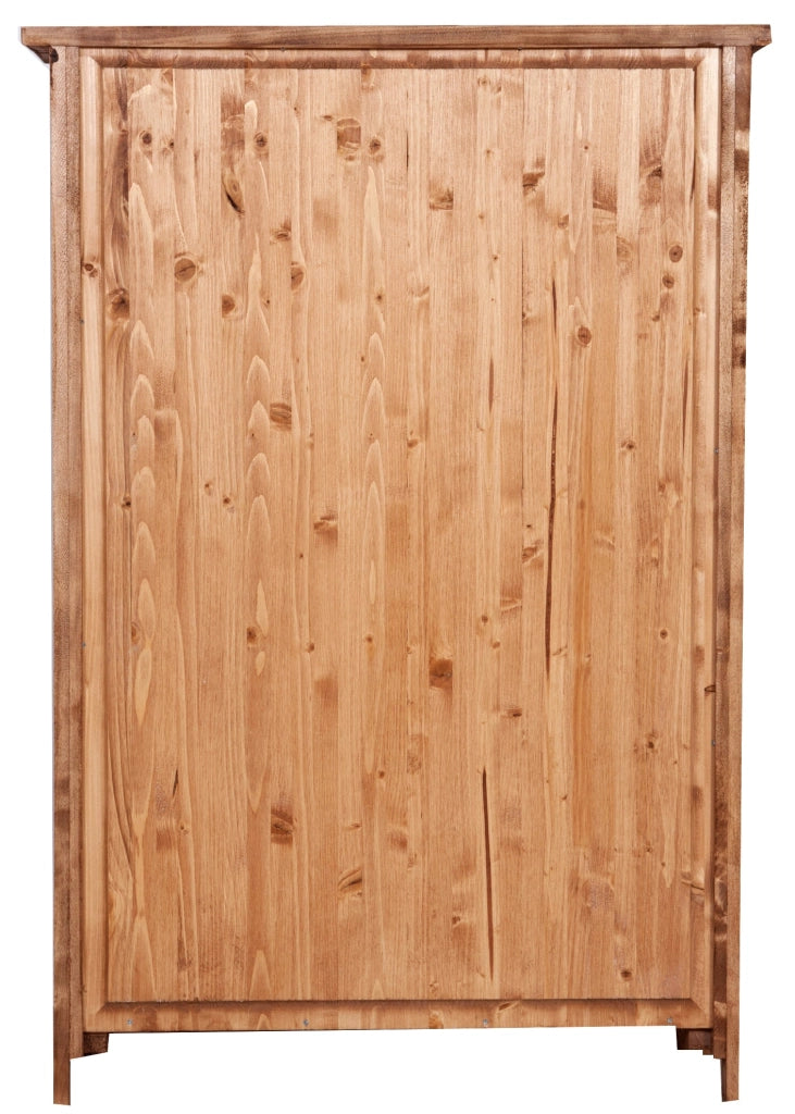 Biscottini Piccola libreria Country in legno massello di tiglio finitura naturale L68xPR25xH98 cm. Made in Italy
