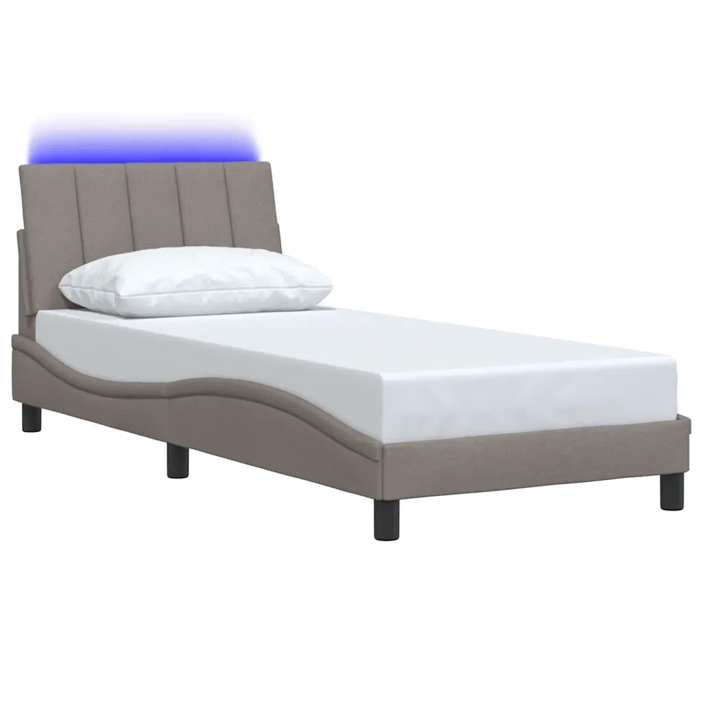 Giroletto senza Materasso Hanko Tortora 90x200 cm Tessuto