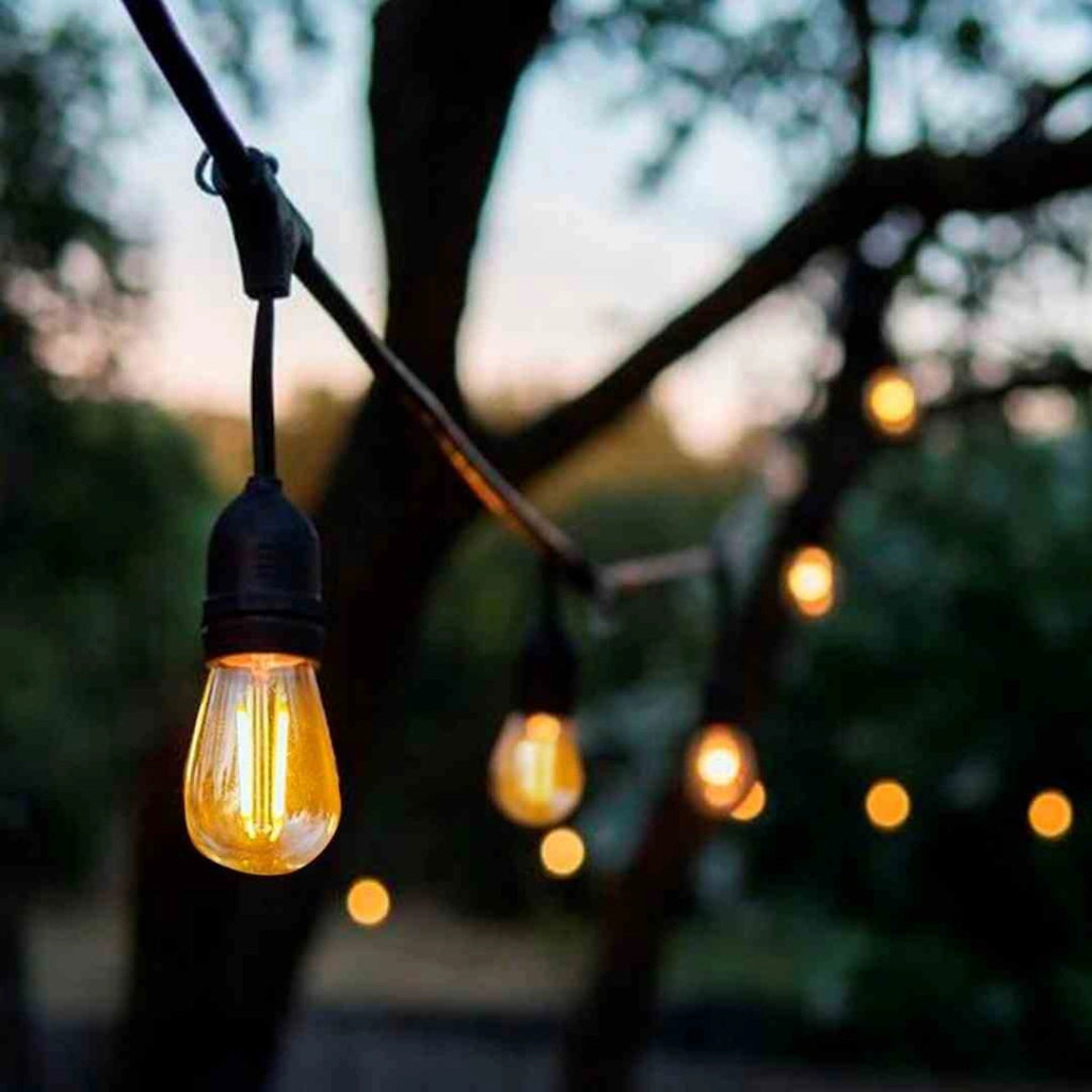 Catena luci esterno 10m 10xE27 IP44 nera Eko-Light EKO6918