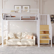 letto a castello metallo bianco 95 x 255 cm