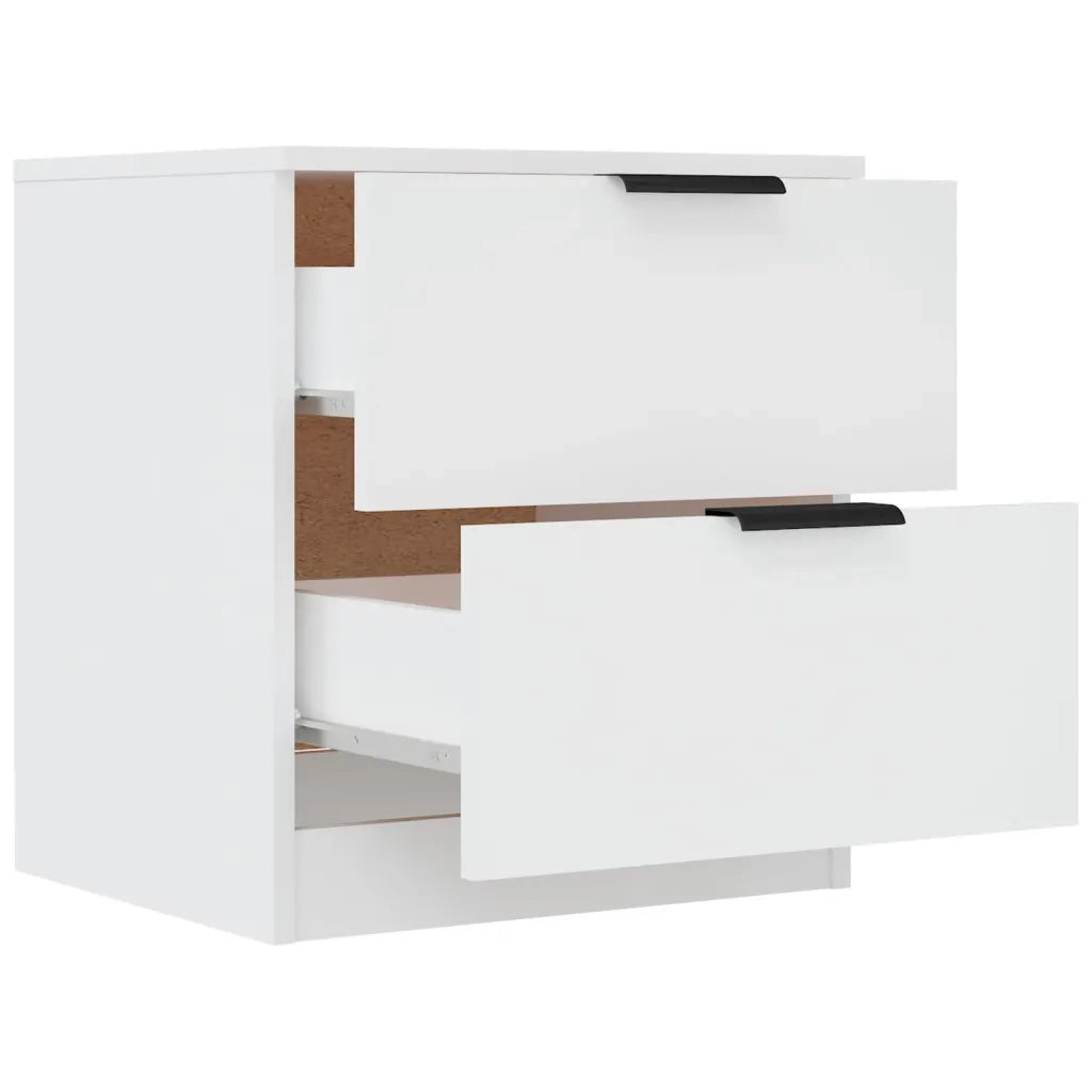 Comodini 2 pz Bianchi in Legno Multistrato cod mxl 53924