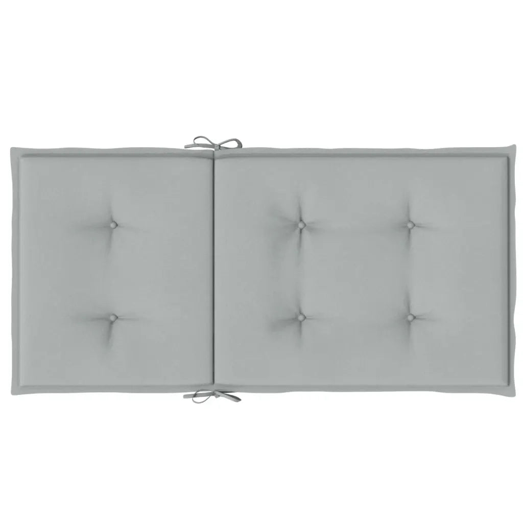 Cuscini Sedia Schiena Bassa 4 pz Grigio MÃ©lange 100x50x4 cm