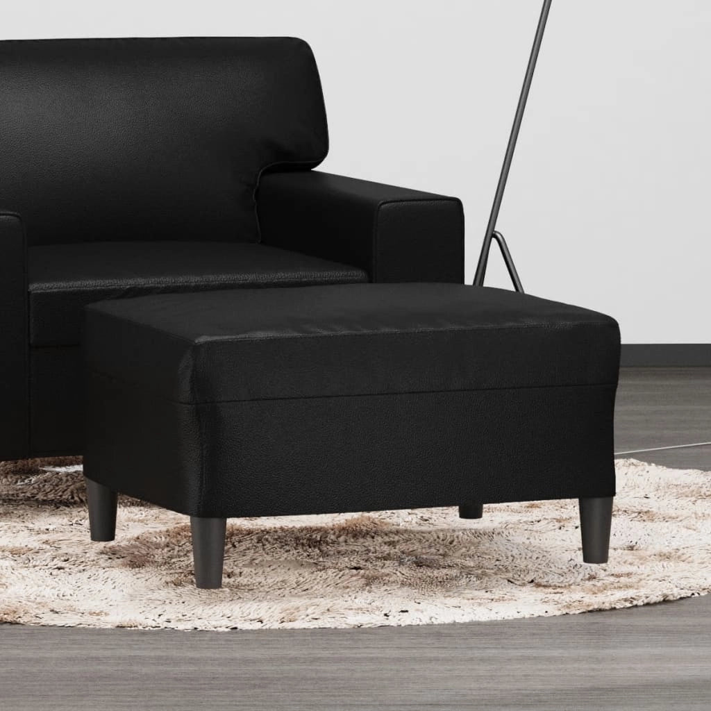 Poggiapiedi Nero 70x55x41 cm in Similpellecod mxl 87883