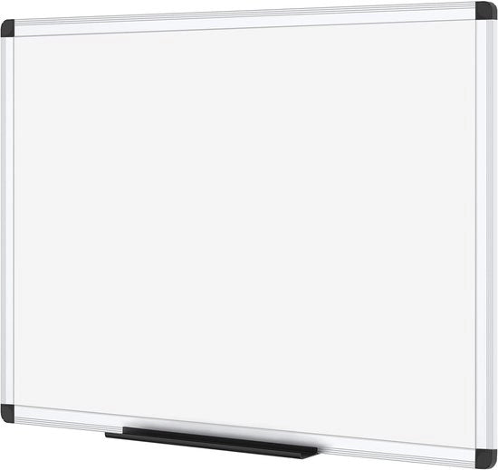 Panno bianco magnetico - Quadro in alluminio argentato - 90 x 60 cm