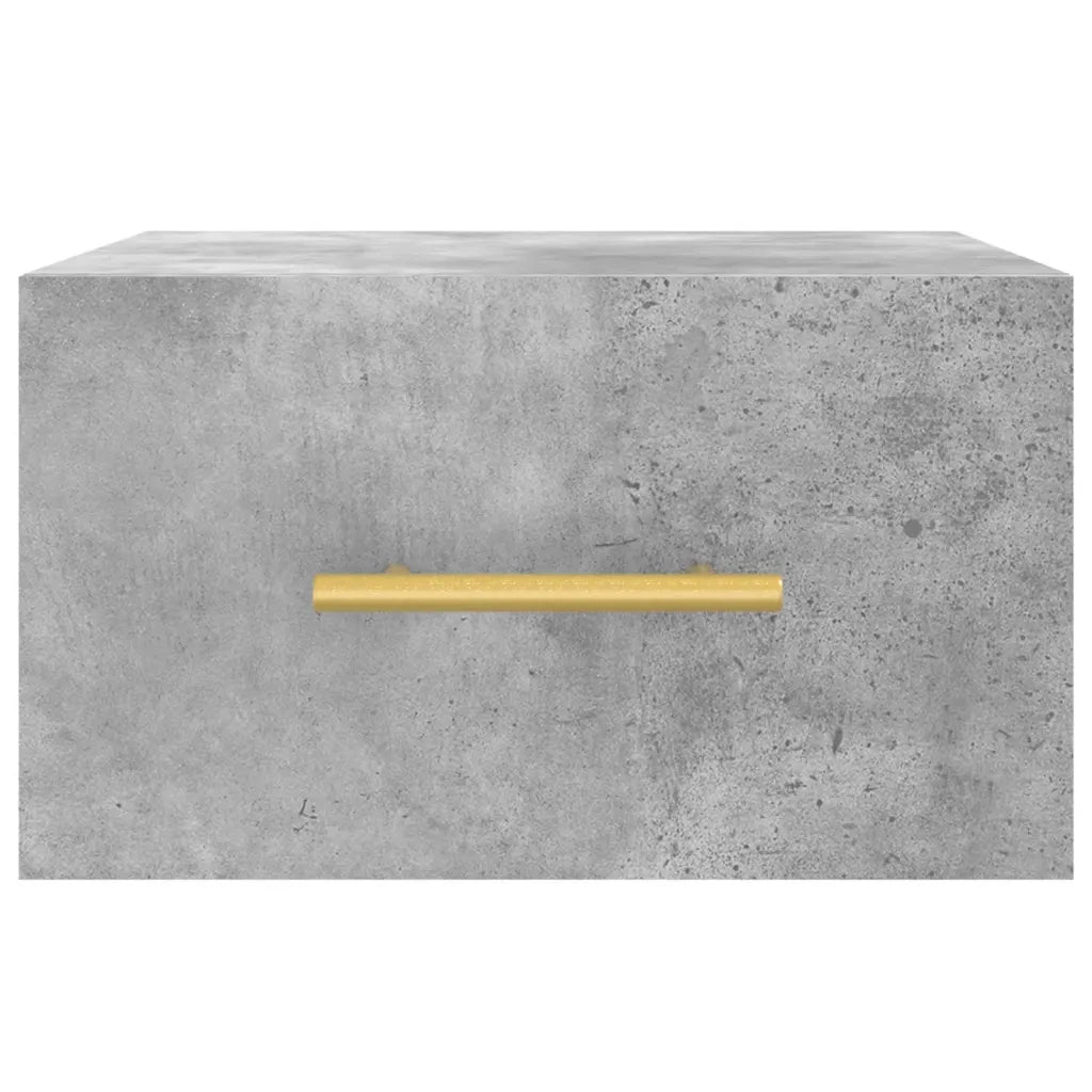 Comodino | Armadio da Notte | Mobiletto da notte a Muro Grigio Cemento 35x35x20 cm