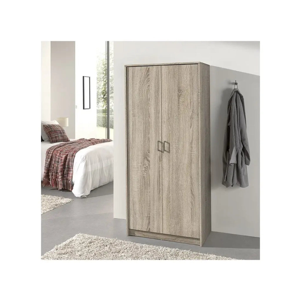 Armadio 2 porte REY colore rovere sonoma - 80 x 180 x 50 cm