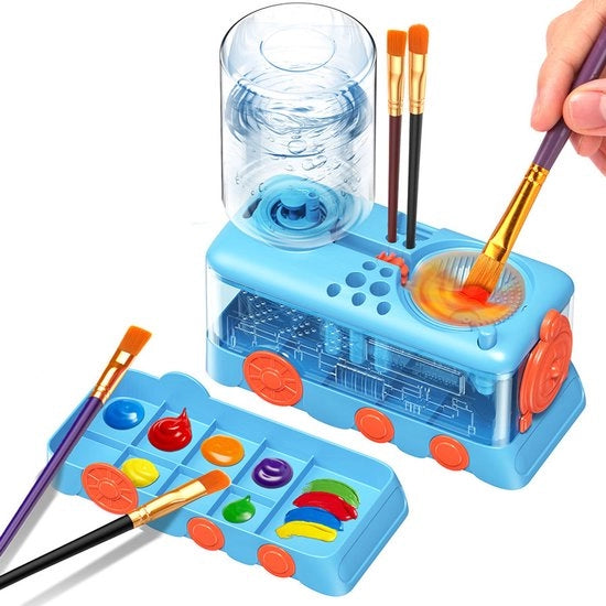 Pennello per pittore - lavapennelli, pennelliereinigatore con acqua corrente per la pittura con acrilico, aquarello e tempera per adulti e bambini