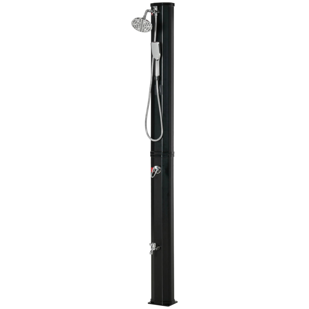 Doccia Solare 35 Litri con Rubinetto e Pomello ¨C Zephmum ¨C Grigio