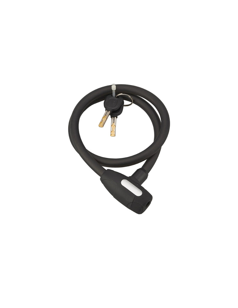 Antifurto a chiave Stunt, cavo d'acciaio, bicicletta, 12mmx0.8m, 2 chiavi, nero - THIRARD