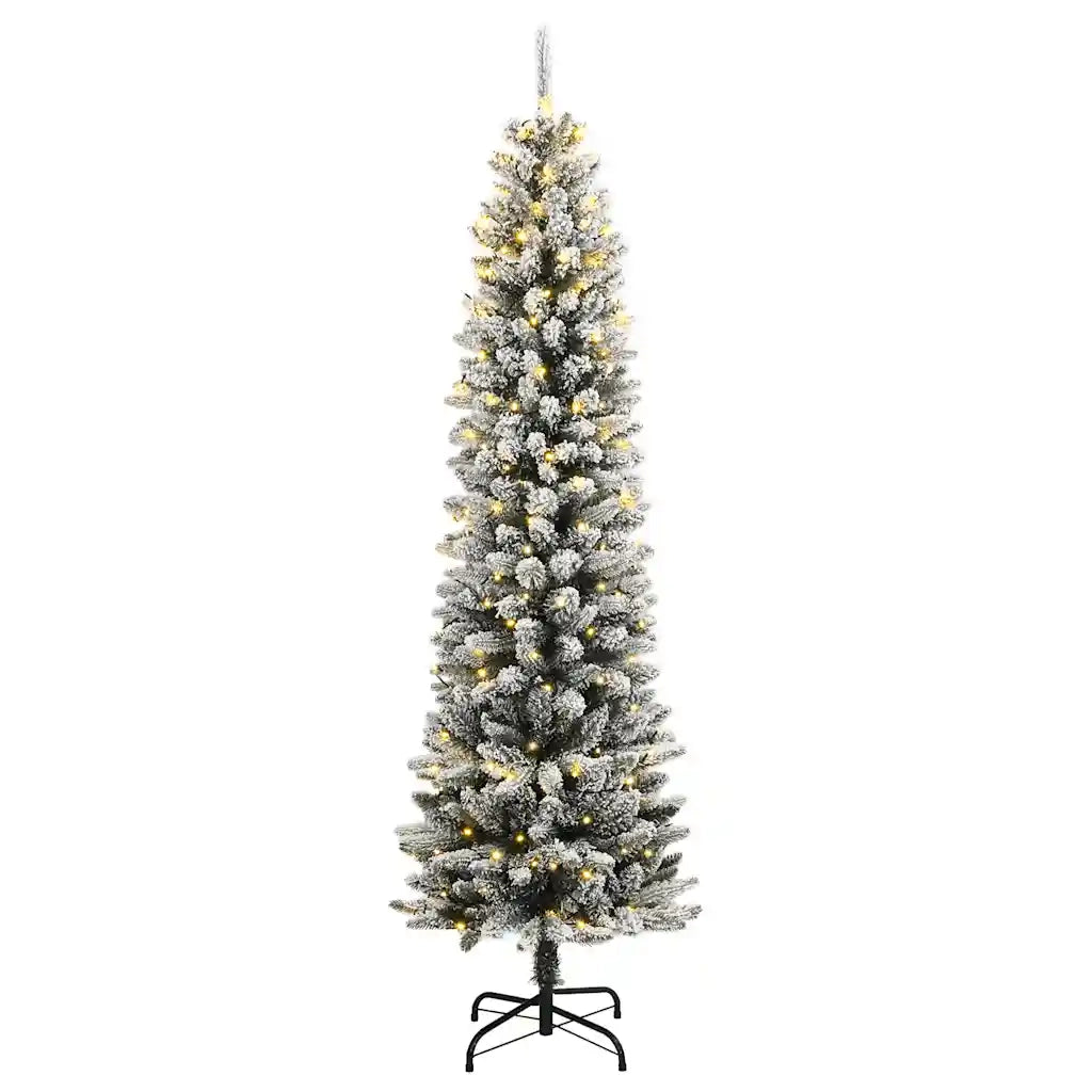 Albero di Natale | Decorazioni natalizie Artificiale con 300 LED e Neve Floccata 180 cm