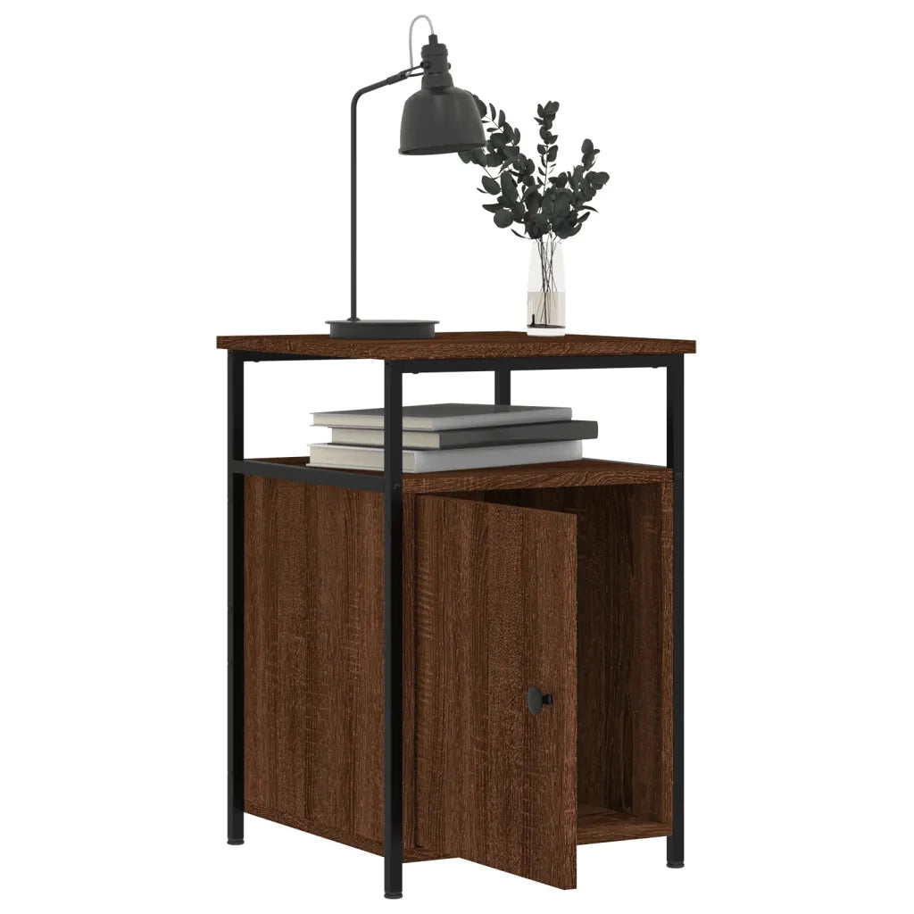 Comodini Rovere Marrone 2 pz 40x42x60 cm Legno Multistrato 826042
