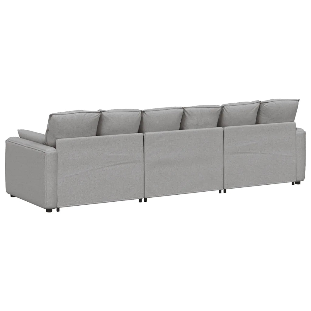 Divano Modulare con Cuscini Grigio Nuvola 3321096