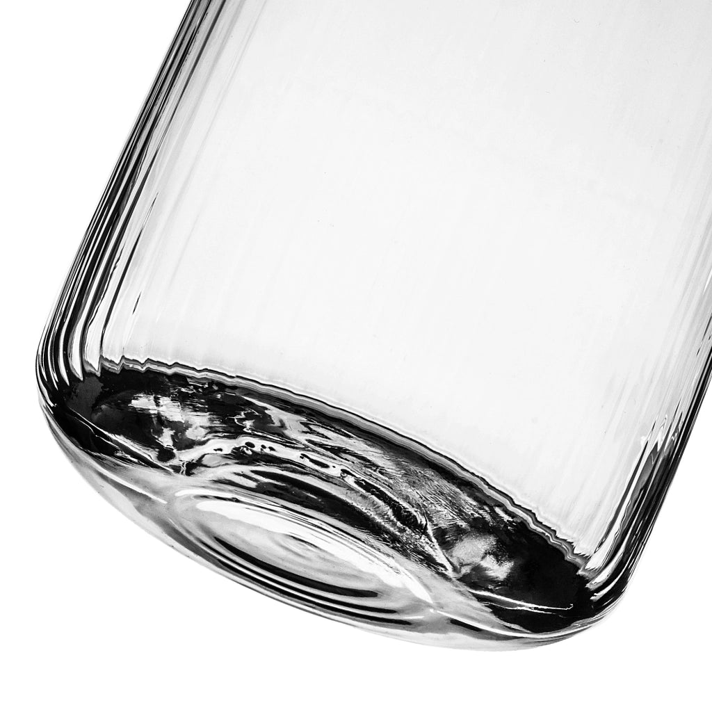 Set di 8 bicchieri da 480 ml per succhi di frutta, modello KADAX, con scanalatura, di grandi dimensioni.