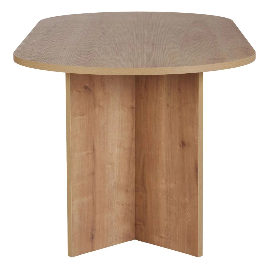 Nofalota, Tavolo Fisso 6 Posti, 200x90x75h cm Marrone Rovere Scuro