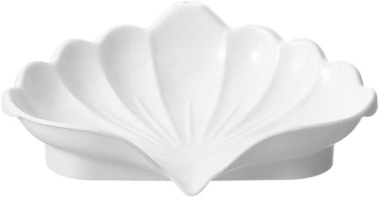 Sacchettiera con forma di conchiglia - Contenitore di sapone - Base antiscivolo - Multifunzionale - Costruzione robusta - Finitura fine