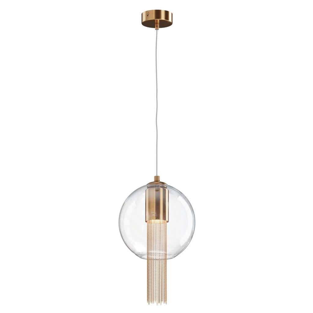 Maytoni Sospensione contemporanea Flusso 1 luce GU10 bronzo metallo vetro