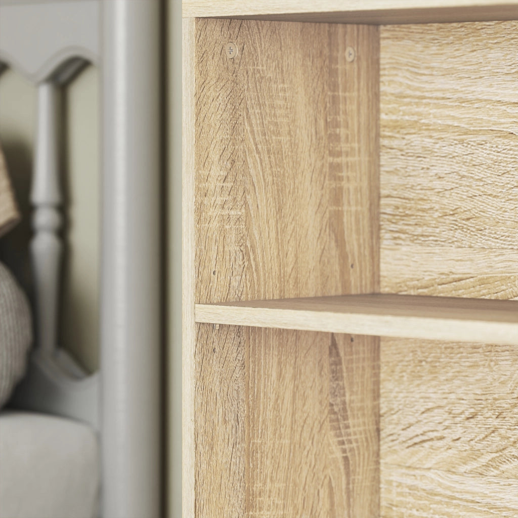 Libreria 5 livelli con ripiani regolabili ¨C zephmum ¨C naturale 60x24x133,5cm