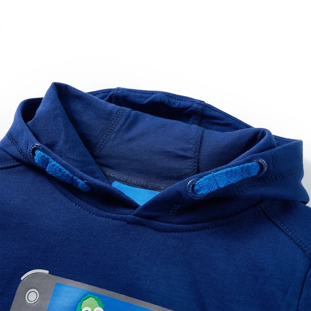 Felpa con Cappuccio per Bambini Blu Scuro 128 13372