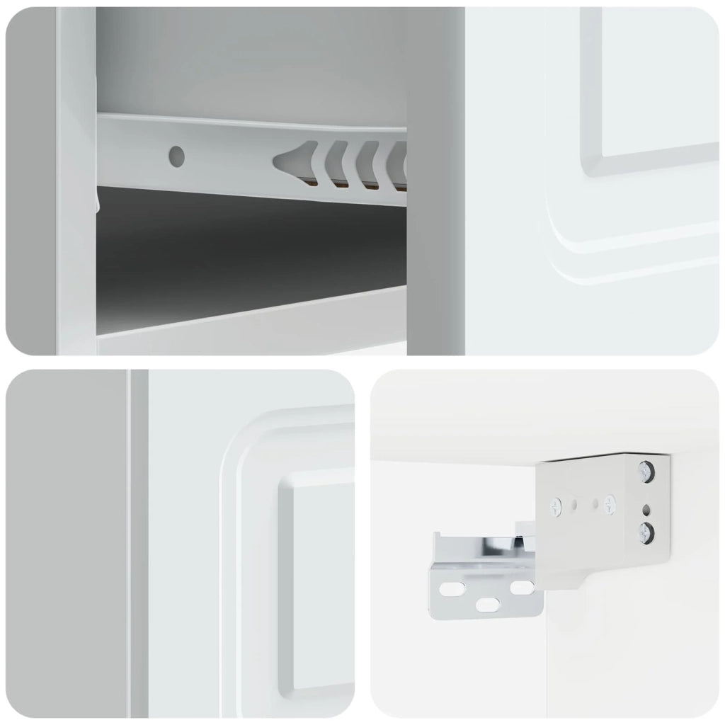 Mobiletto da notte a muro 2 pcs Bianco 49 x 34,5 x 20 cm 899296