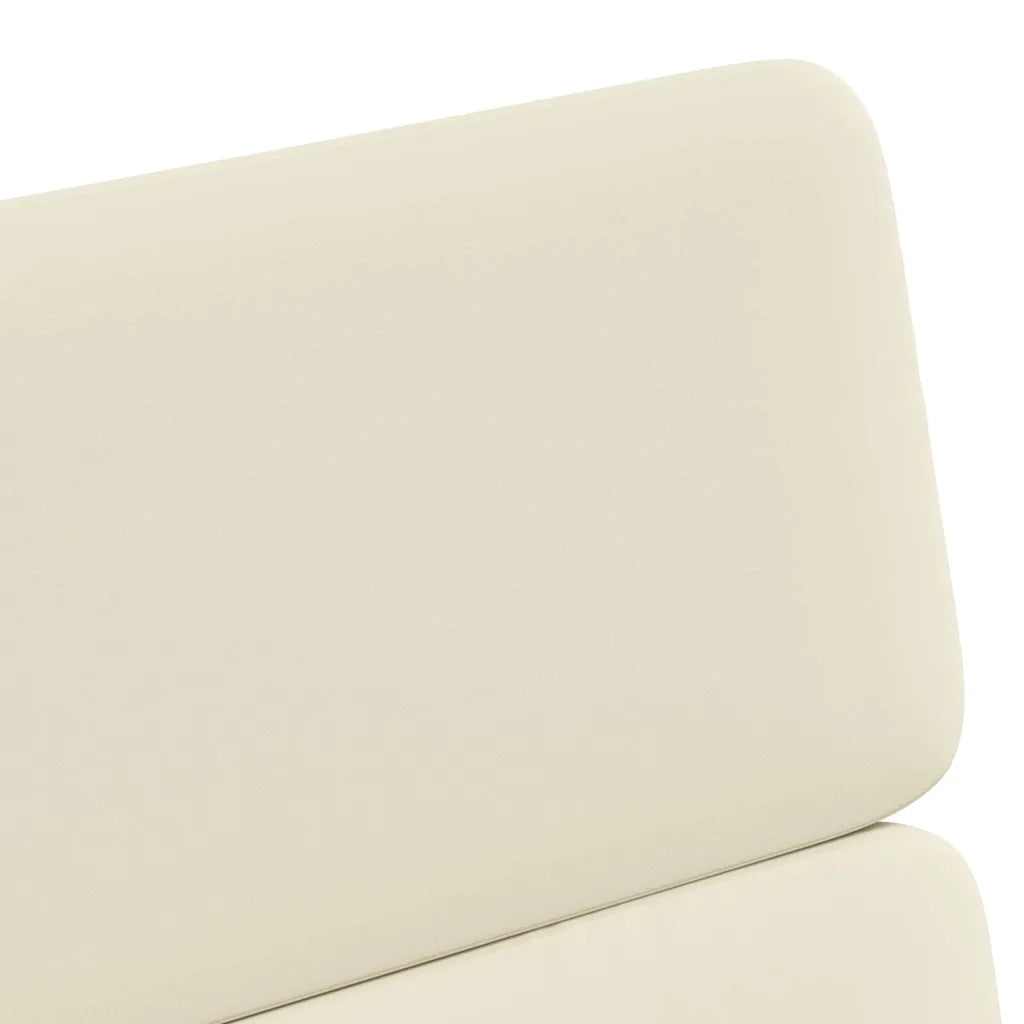 Sedie da Pranzo con Ruote con ruote 2 pcs Crema 58 x 65 x 98 cm 42017884