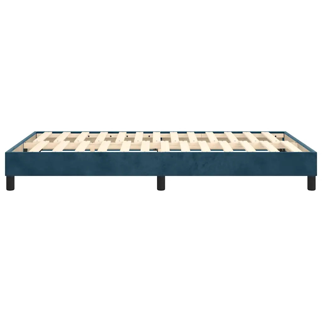Struttura Letto a Rete a Molle-Giroletto Blu Scuro 120x200 cm in Velluto 485338