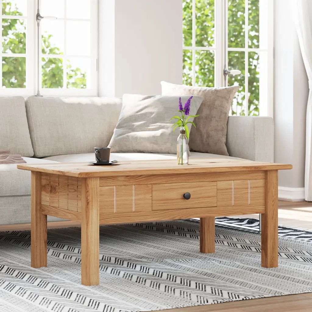 Tavolino da CaffÃ¨ 100x60x45 cm in Pino Massello Panama Range cod mxl 14750
