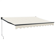 Tenda da Sole | Tenda parasole Retrattile Crema 3x2,5 m in Tessuto e Alluminio